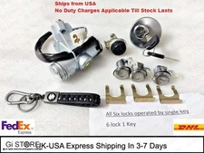 Complete Lock Set of 6 with Single key  For Suzuki Samurai SJ410 SJ413