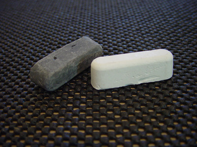 Two 1oz Bars Stropping Compound White Rouge, Black Emery polishing buff jewelers
