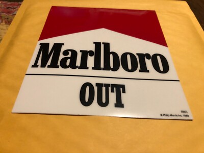 1989 NOS MARLBORO PVC OUT & IN STICKERS FOR DOOR