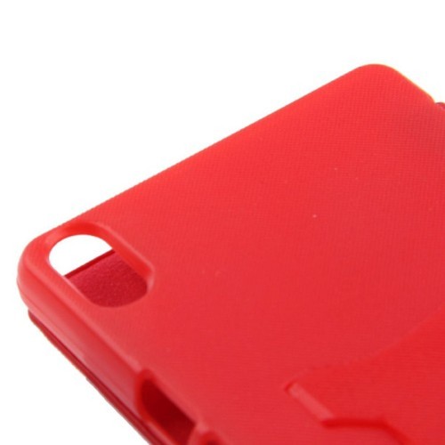 Handyhülle Tasche für Huawei Ascend P6 rot gebürstet - Zdjęcie 3 z 3