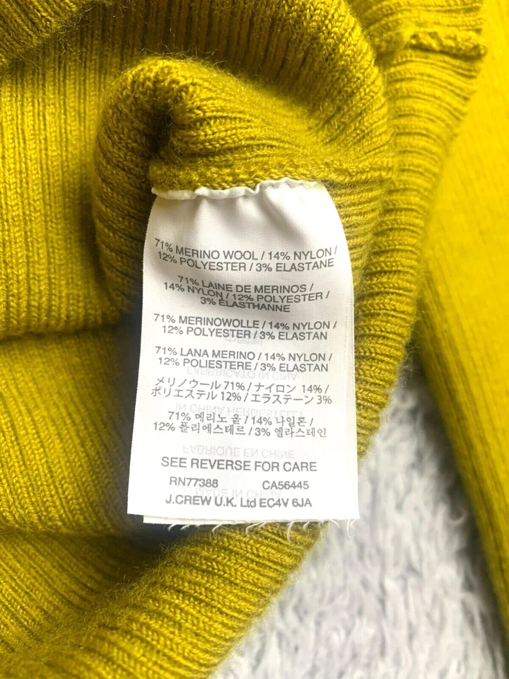Suéter J Crew Junior Medio Lana Mostaza Nylon Elastizado Prendas Exteriores Pullover Niñas Foto 3 de 4