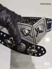 JoJo's Bizarre Adventure SBR Belt Gyro Zeppeli Anime Cosplay Belt + Belt buckle