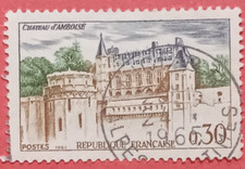 French Stamp / Timbre France Oblitéré 30c Chateau d'Amboise 1963 N°1390