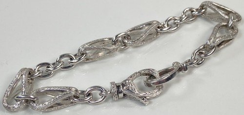 TACORI RARE 925 STERLING SILVER ORNATE 7 1/4” BRACELET (K95A)