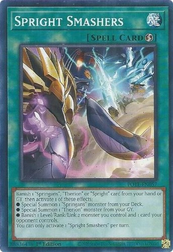MISPRINT Crimp Yugioh Card Crimped Spright Gamma Burst POTE-EN056 | eBay