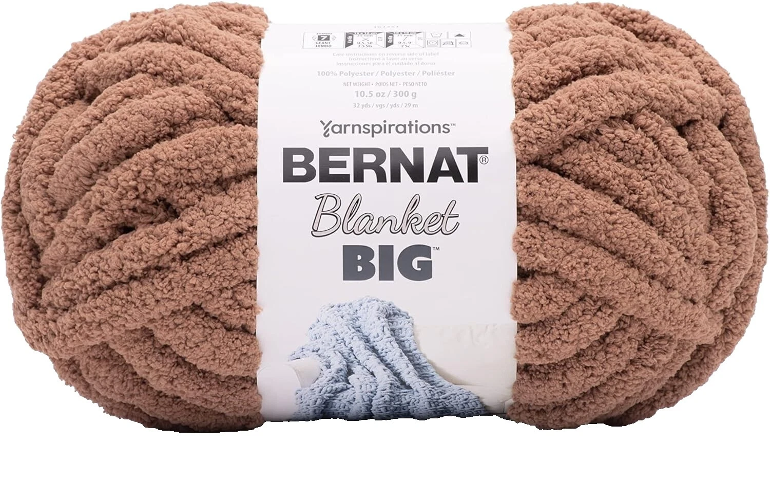 Коричневые одеяла/покрывала Bernat для вязания крючком и на спицах