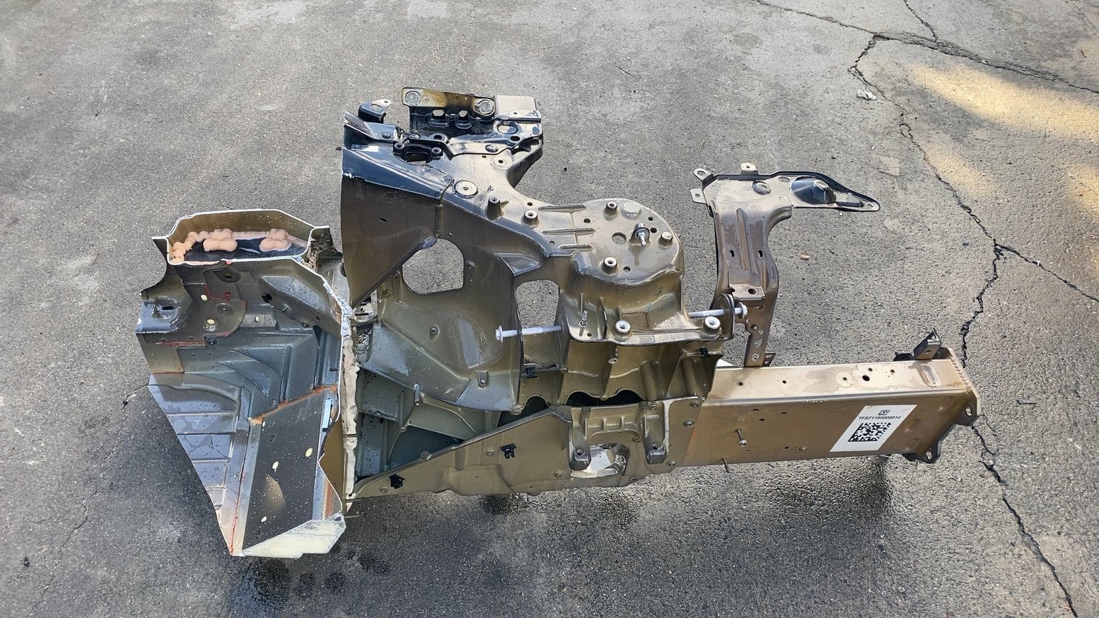 2021-2023 Tesla Model S Left Front Shock Tower Rail Apron Cut LH