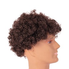 Disco Dance Hippie Curly Afro Halloween Costume Synthetic Fiber Wig, For Adul...