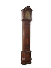 Standuhr Bodenstanduhr im historischen Stil um 1920 aus Eiche H: 278 cm -6092-