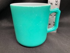Vintage Hazel Atlas Milk Glass Coffee Mug Mint Green