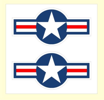 2 x Sticker Aufkleber US AIR FORCE Star US United States 10 cm Nr. 7817