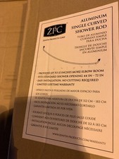 ZENITH Single Curved Shower Rod, Chrome Finish 35607SSAP New