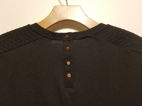 Ann Taylor Quilted Shouder Tee, Cotton Blend, Black, Size M, NWT - Picture 9 of 9