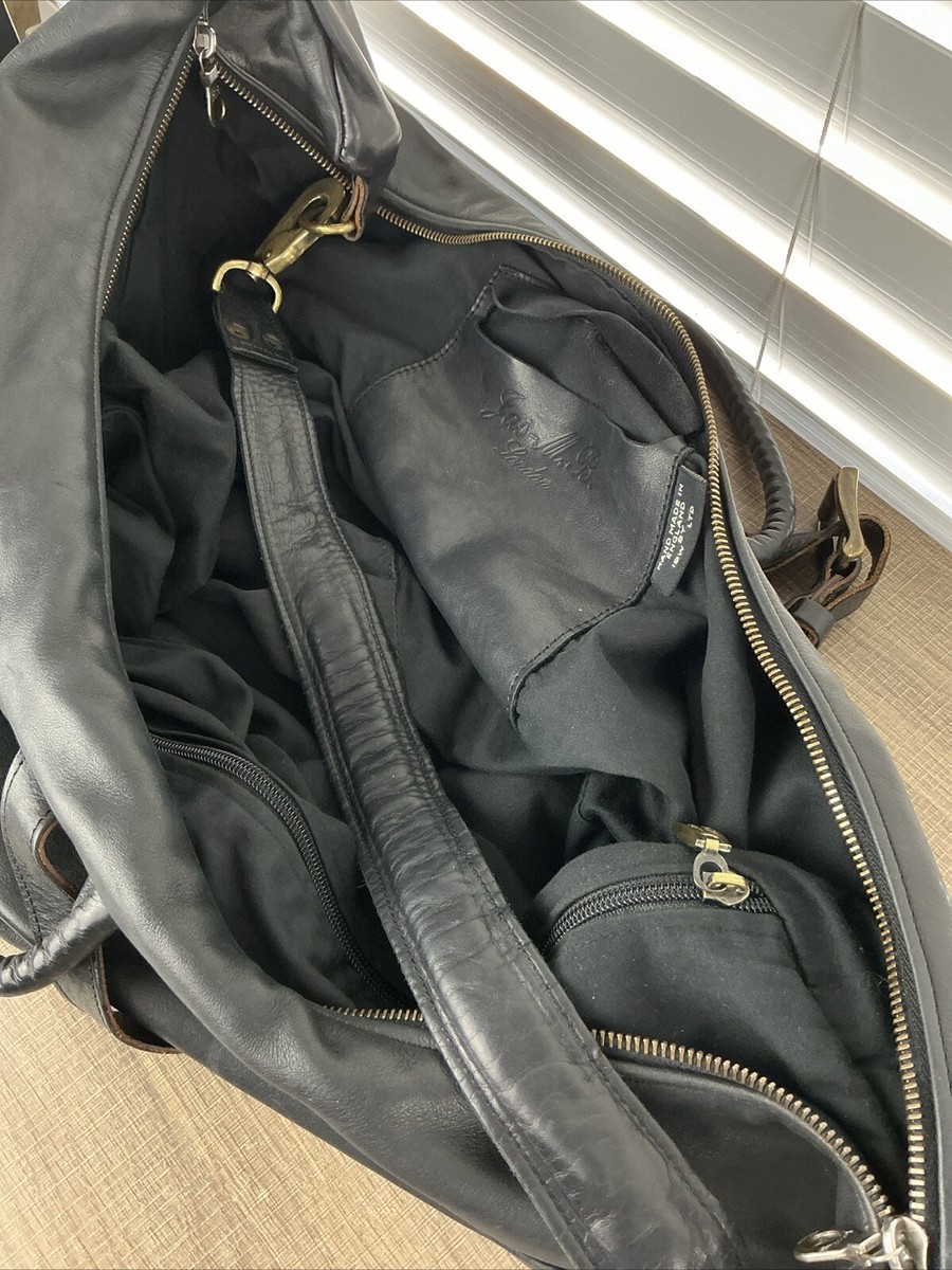 Jas-M.B. London Large Hobo Satchel Leather bag Travel bag Black 