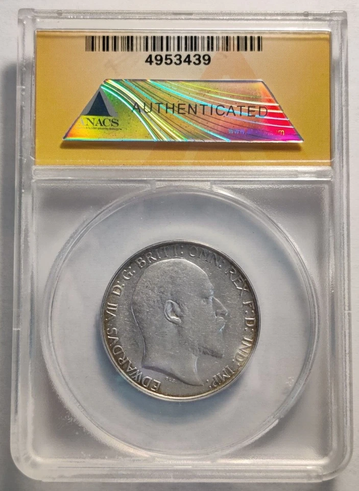 Great Britain 1909 Florin 2 Shilling XF45 Det Edward VII Silver Coin Key Date 3B - Image 2 of 4