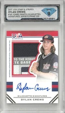 2017 Panini Stars & Stripes DYLAN CREWS #165 Patch Auto Prime 1/25 💎 DSG 9 Mint