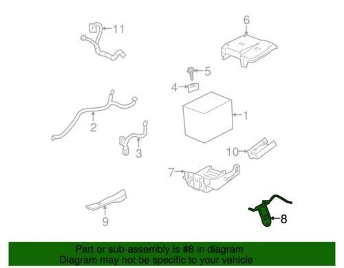 Bandeja de batería genuina GM 2008-2012 Chevrolet Pontiac Saturn Aura soporte 25820740 Foto 4 de 4