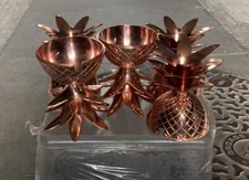 5 x Pineapple Cocktail Copper Stands, Trendy, Tops Only, Perfect For Displays