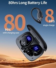 PocBuds Bluetooth Headphones Wireless Earbuds 80hrs Playtime Wireless
