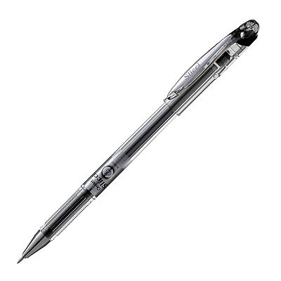 BG202A Pentel Slicci Gel Pen, 0.25mm Extra Fine Tip, Black Ink, Pack of 12