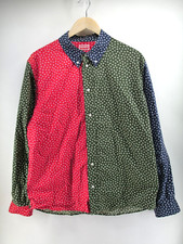 KENZO Color Block Floral Printed Button Up Shirt Mens 41 cm / 16 in 