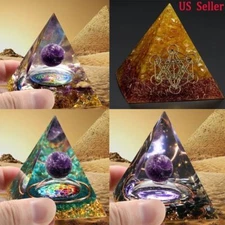 Orgone Pyramid Energy Generator Emf Protection Healing Meditation Orgonite Stone