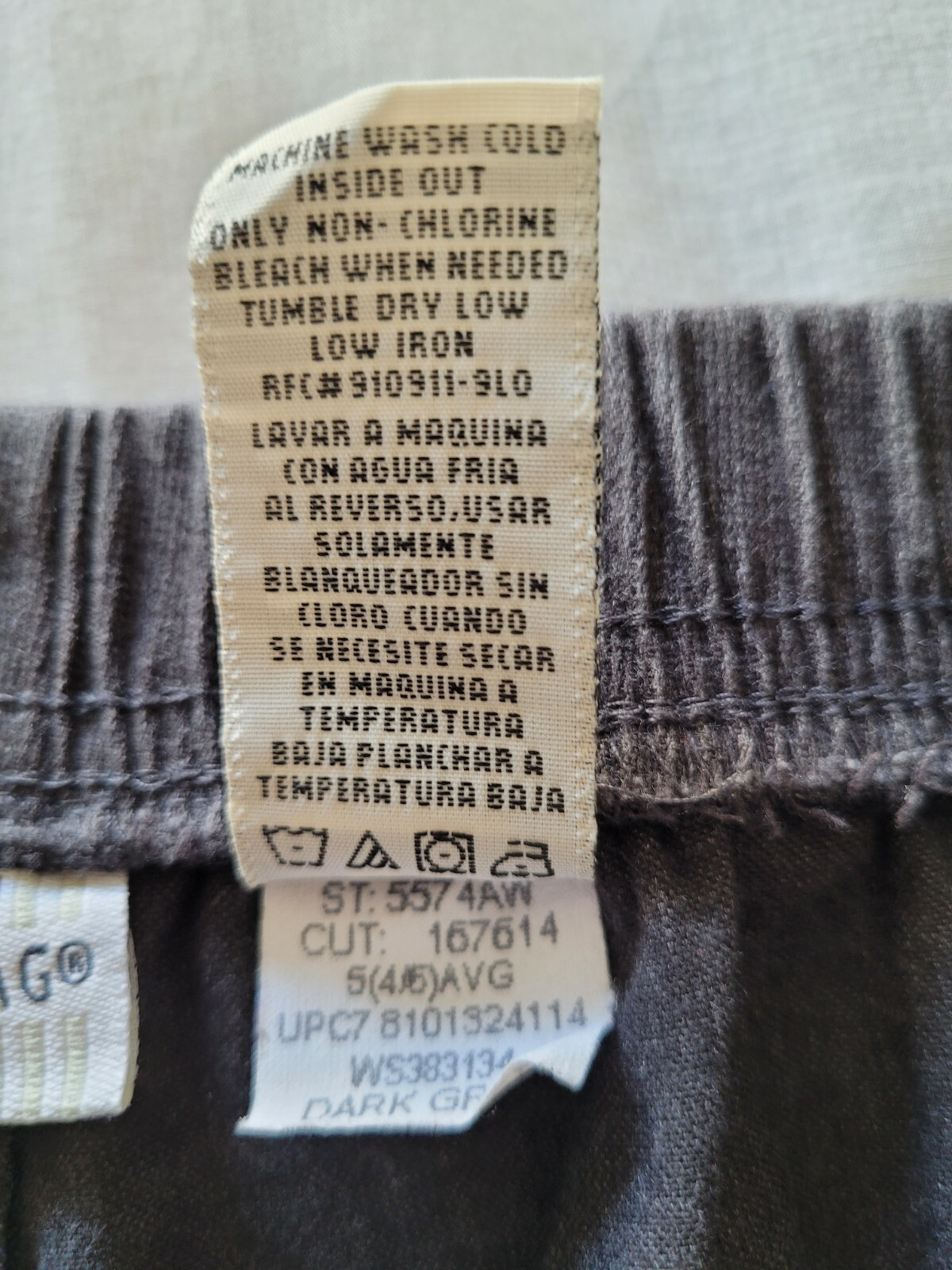 White Stag Basic Solid Gray Straight Leg Pull On … - image 10