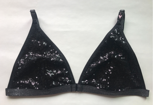 black sequin bralette