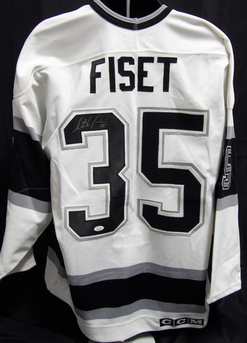 Maglia Stephane Fiset firmata Los Angeles Kings CCM autenticata JSA - Foto 1 di 7