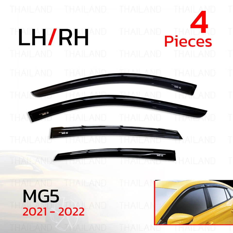 For MG MG5 MG 5 Sedan 2021-'22 Window Sun Visor Rain Guard Deflector - Image 2 of 4