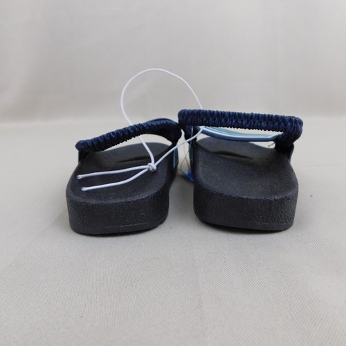 Swiggles Toddler Boy's Sculpted Stripe Slide Sandals - 5, Blue-Black #432 - Picture 3 of 7