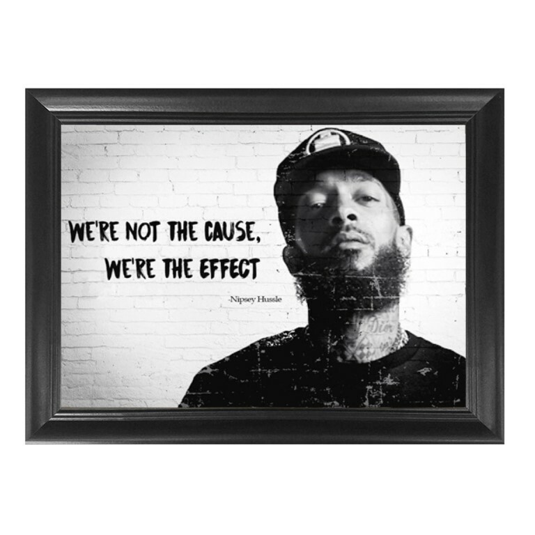 Nipsey Hussle Rap Hip Hop Legend Music Textured Art Wood Framed
