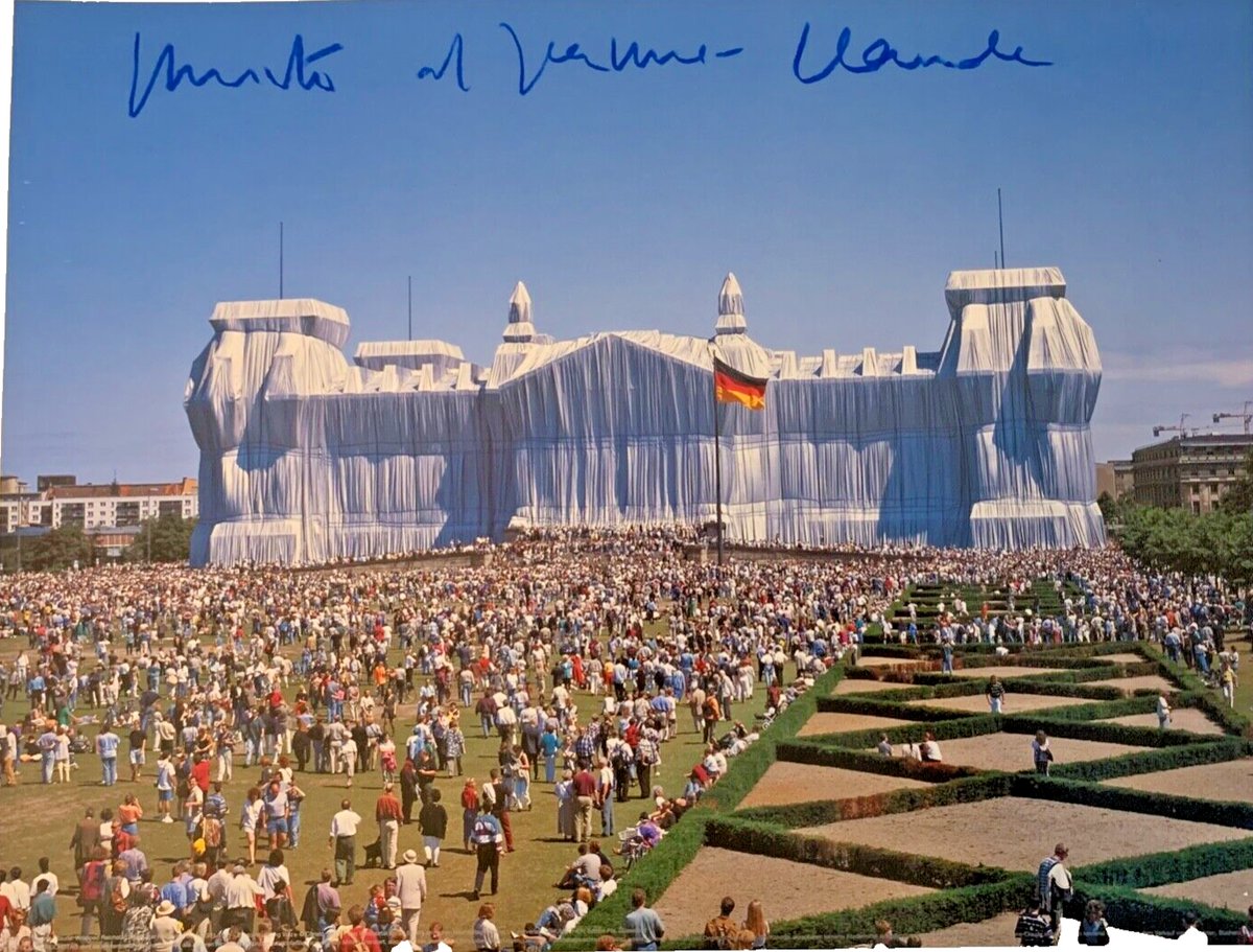 Christo & Jeanne-Claude WRAPPED REICHSTAG hand signed