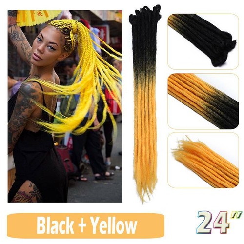 20-24" Dreadlocks Hair Extensions Twist Crochet Braids Hair 5 Strands US Stock - Picture 30 of 31