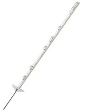 Pfosten 100 cm komplett mit Isolatoren für Elektrozäune Packung mit 5 Pflöcken A