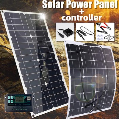 200W 150W Mono Flexible Solar Panel Kit Battery Charger for RV Car Caravan Home