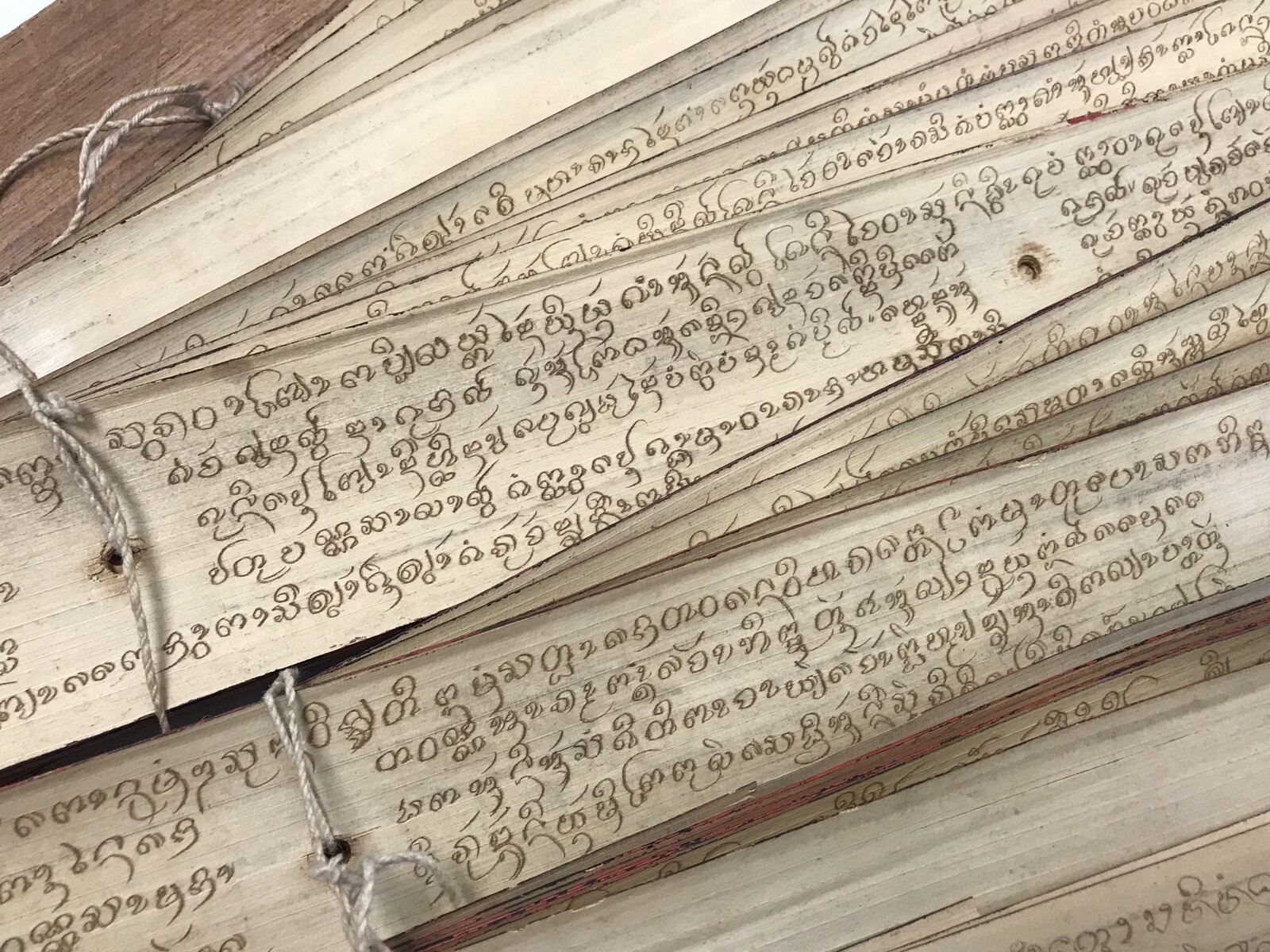 Antique South-Asian Burmese Myanmar Palm Leaf Manuscript - 100 Pages/Leaves