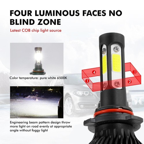 Kit de bombillas LED 4 lados 9005 blanco 375000LM haz alto/bajo HB3 - Imagen 3 de 12