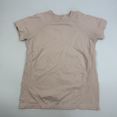 Athleta GIRL Dream Crazy Big Pink S/S Seamless Top T-Shirt Activewear XXL/16* - Picture 2 of 7