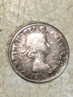 1963 Canada Wwii Time Uk Queen Elizabeth Coat-of-Arms Silver 50 Cents Coin
