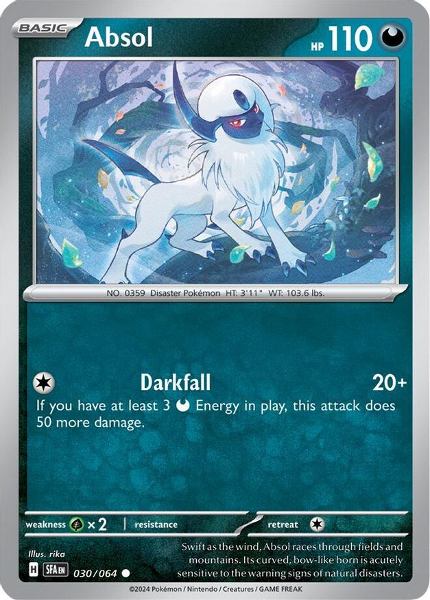 Pokemon Absol (30/99) Shrouded Fable LP REVERSE HOLO