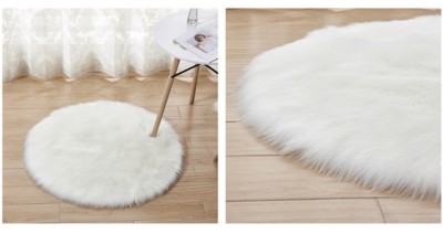 45/60/90cm Soft Faux Sheepskin Luxury Rug Area Rug Decor Mat Bedroom Carpet US