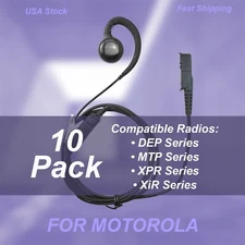 10x Swivel Headset w/PTT  Mic for Motorola DP3441 DP2600 XPR3300e MTP3550 XiR