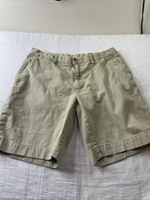 Polo Ralph Lauren Classic Fit 9" Shorts Khaki Beige Cotton Mens Sz 34 Fits