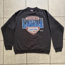 Vintage 90s Washington Capitals Crewneck Size Large Made In USA Black