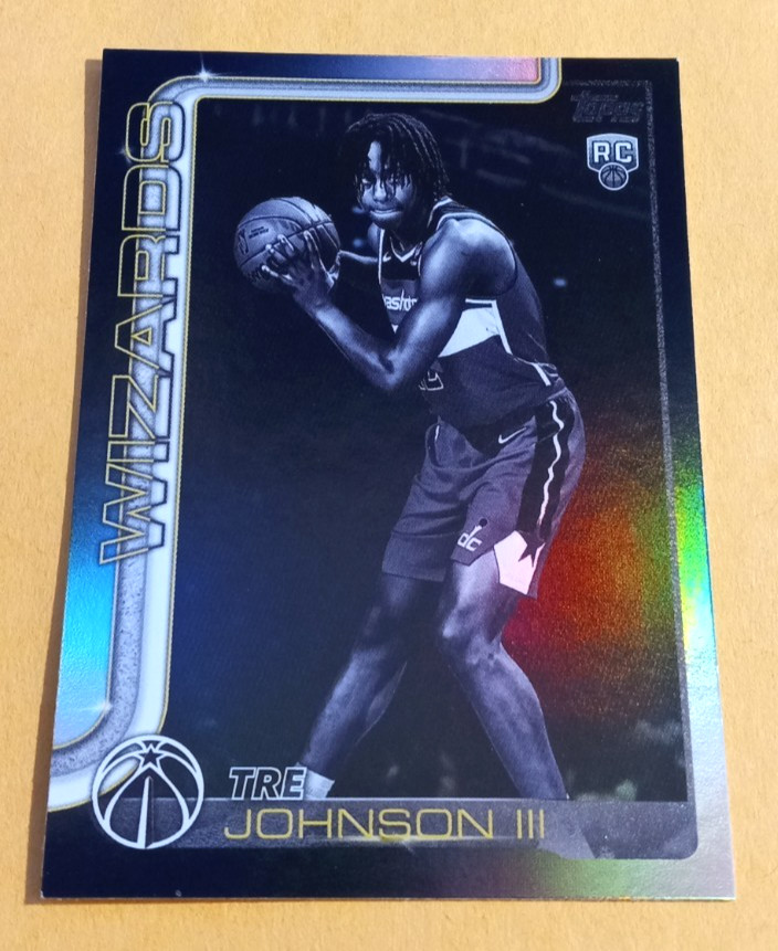2025-26 Topps Basketball Tre Johnson III RC #206 Blackout Parallel- Black Friday