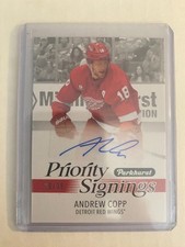 2025 Upper Deck Spring Promo Parkhurst Priority Signings Andrew Copp Detroit /35