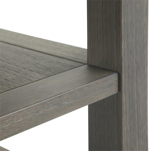 Home Square 2-Piece Wood 14" Rectangle Narrow Side Table Set in Farmhouse Gray - Picture 4 of 10
