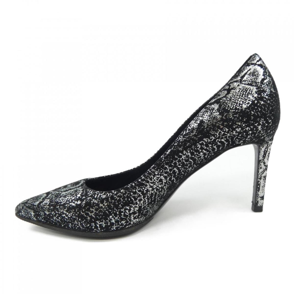 Saint Laurent Shoes Pumps Heel EU 36.5 US 6.5 Black Silver Authentic thumbnail 11