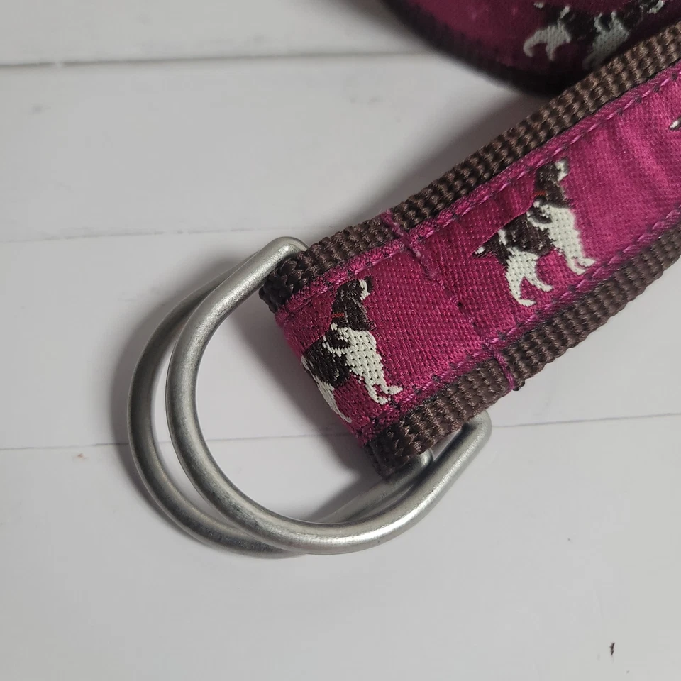 Mujer L.L. Cinturón Anillo Bean Springer Spaniel Rosa y Marrón Lona D Talla S/M Foto 4 de 4